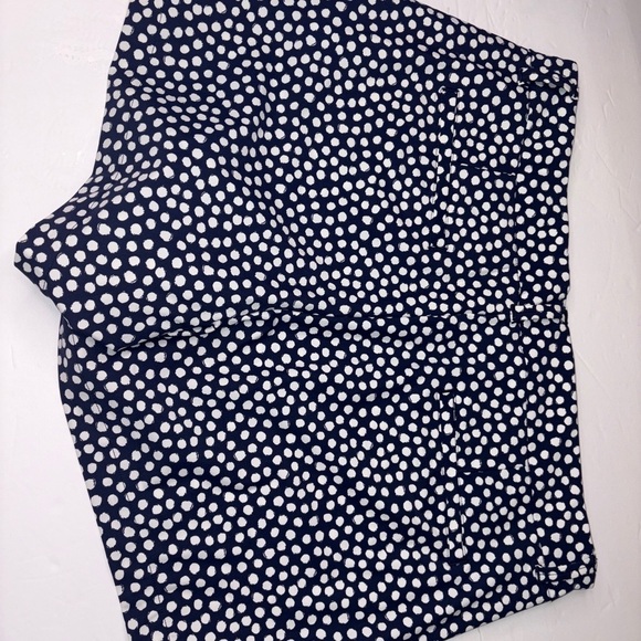 SPANX Navy Painted Dot 4" Sun Protection Pull-on Sunshine Shorts Large - Picture 8 of 10